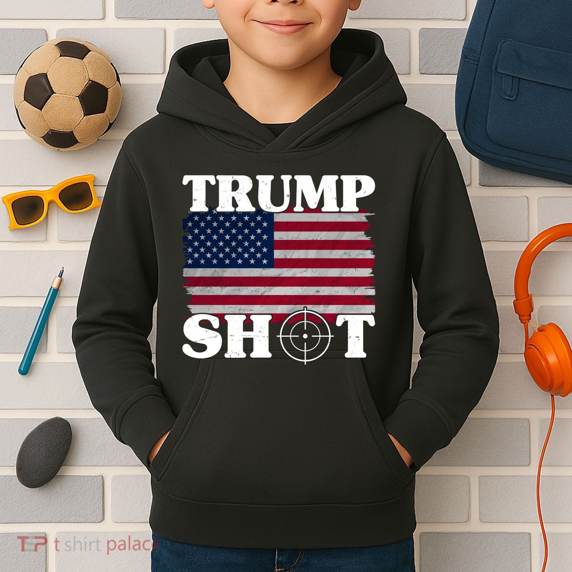 Trump Shot Rally Failed Shots Fired Assassination Kids Hoodie