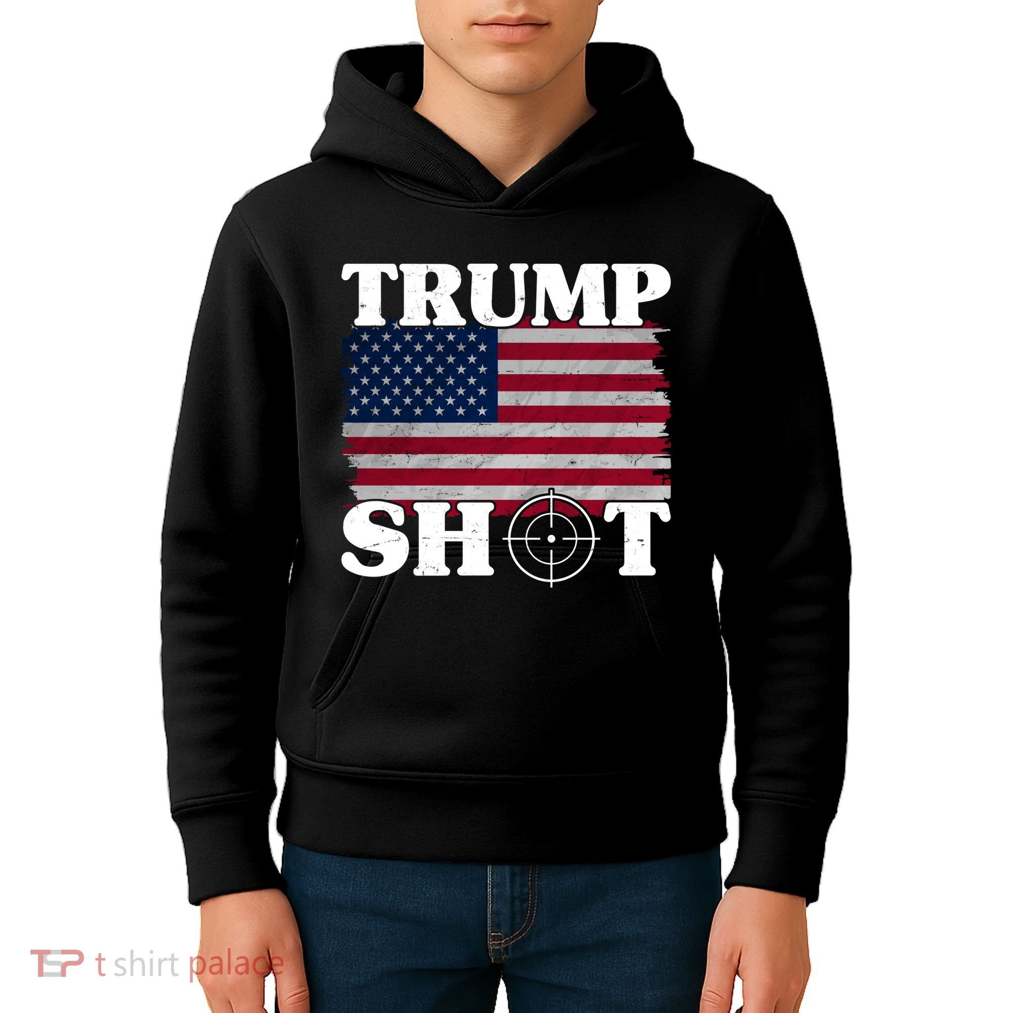 Trump Shot Rally Failed Shots Fired Assassination Kids Hoodie
