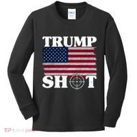 Trump Shot Rally Failed Shots Fired Assassination Kids Long Sleeve Shirt thumb 0