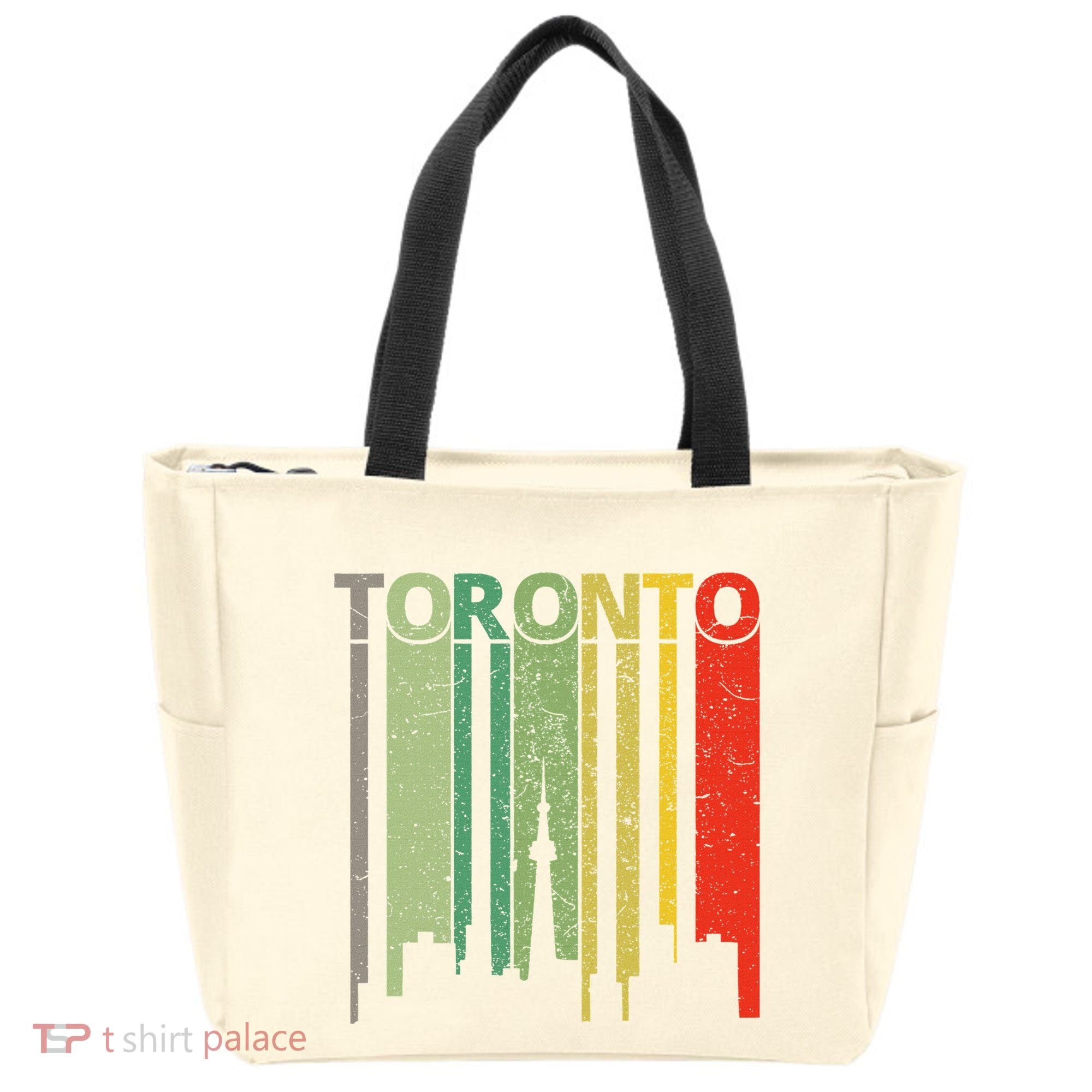 Toronto Skyline Retro Toronto Tote Bag