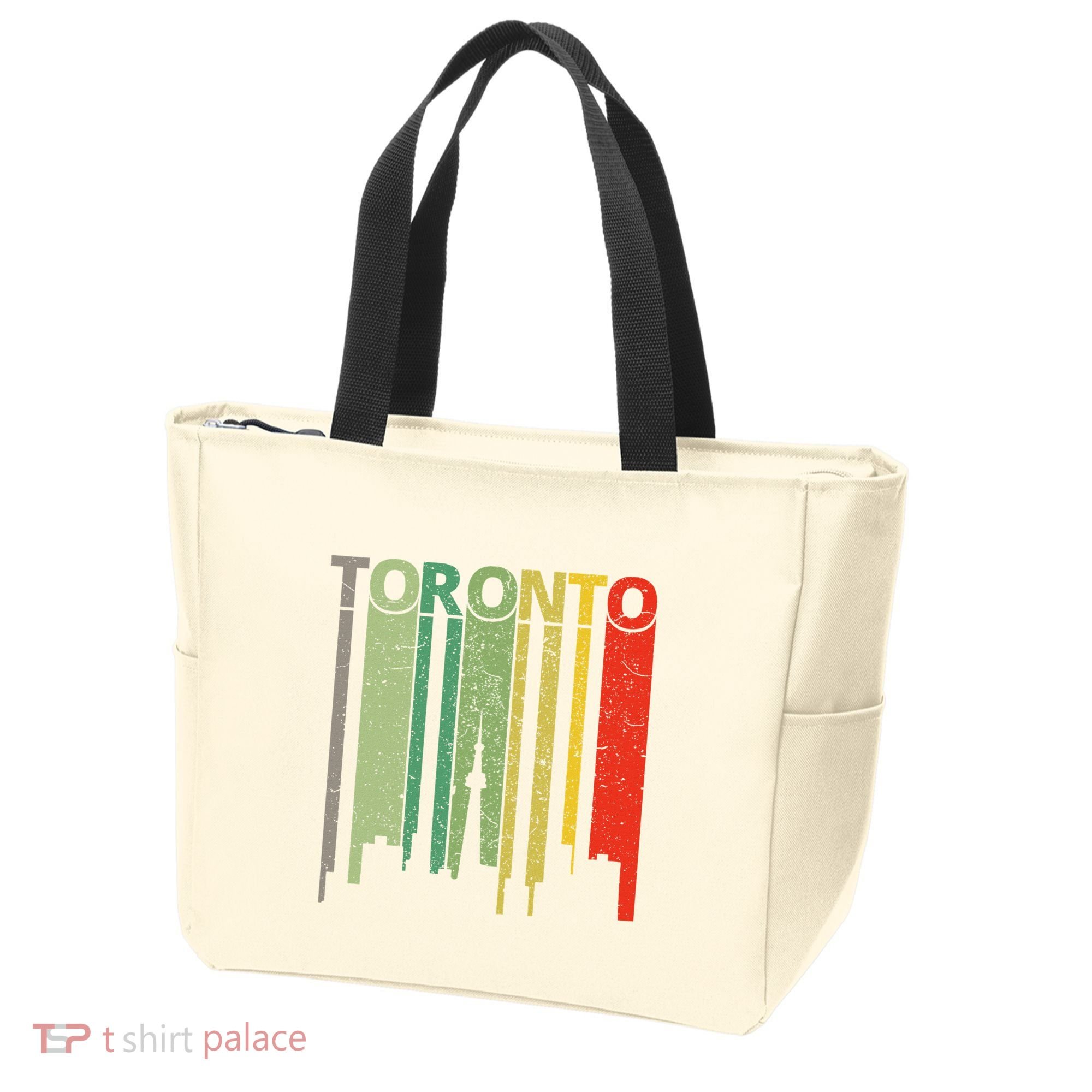 Toronto Skyline Retro Toronto Tote Bag