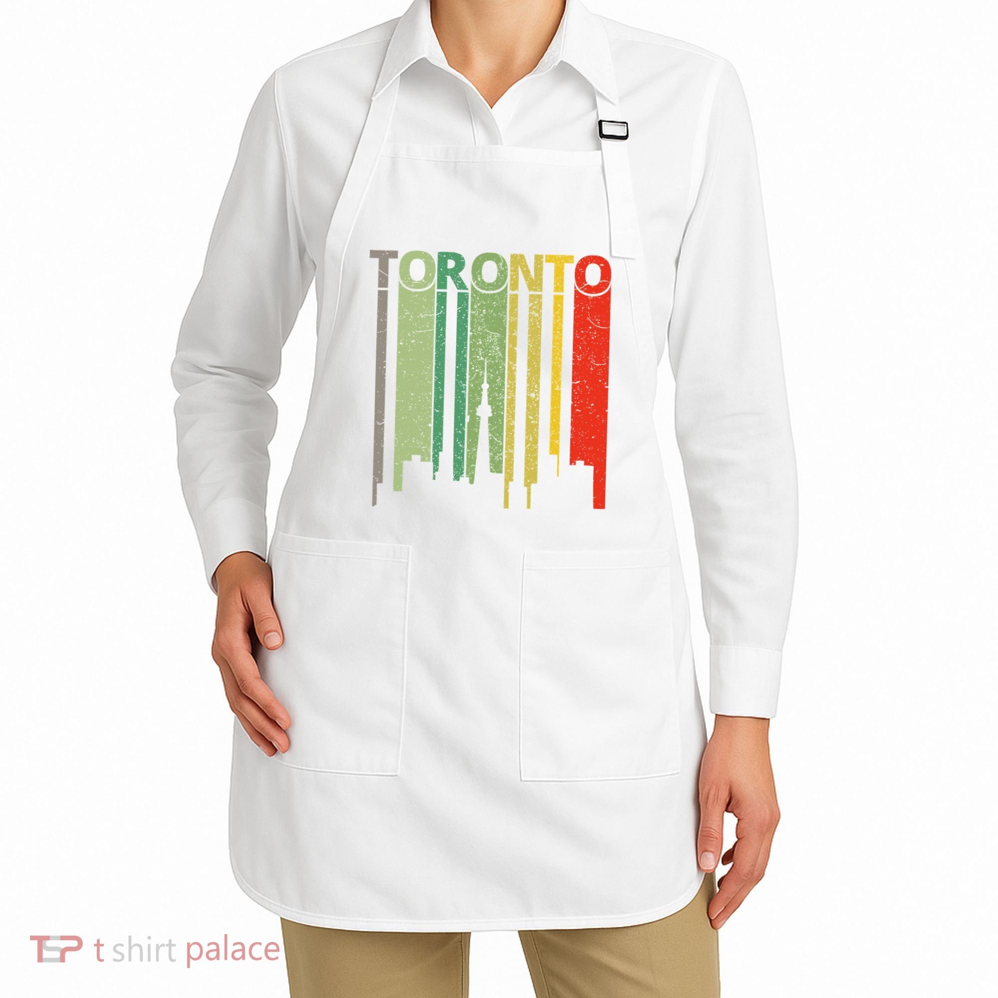 Toronto Skyline Retro Toronto Apron