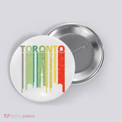 Toronto Skyline Retro Toronto Button