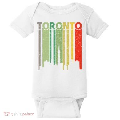 Toronto Skyline Retro Toronto Baby Bodysuit