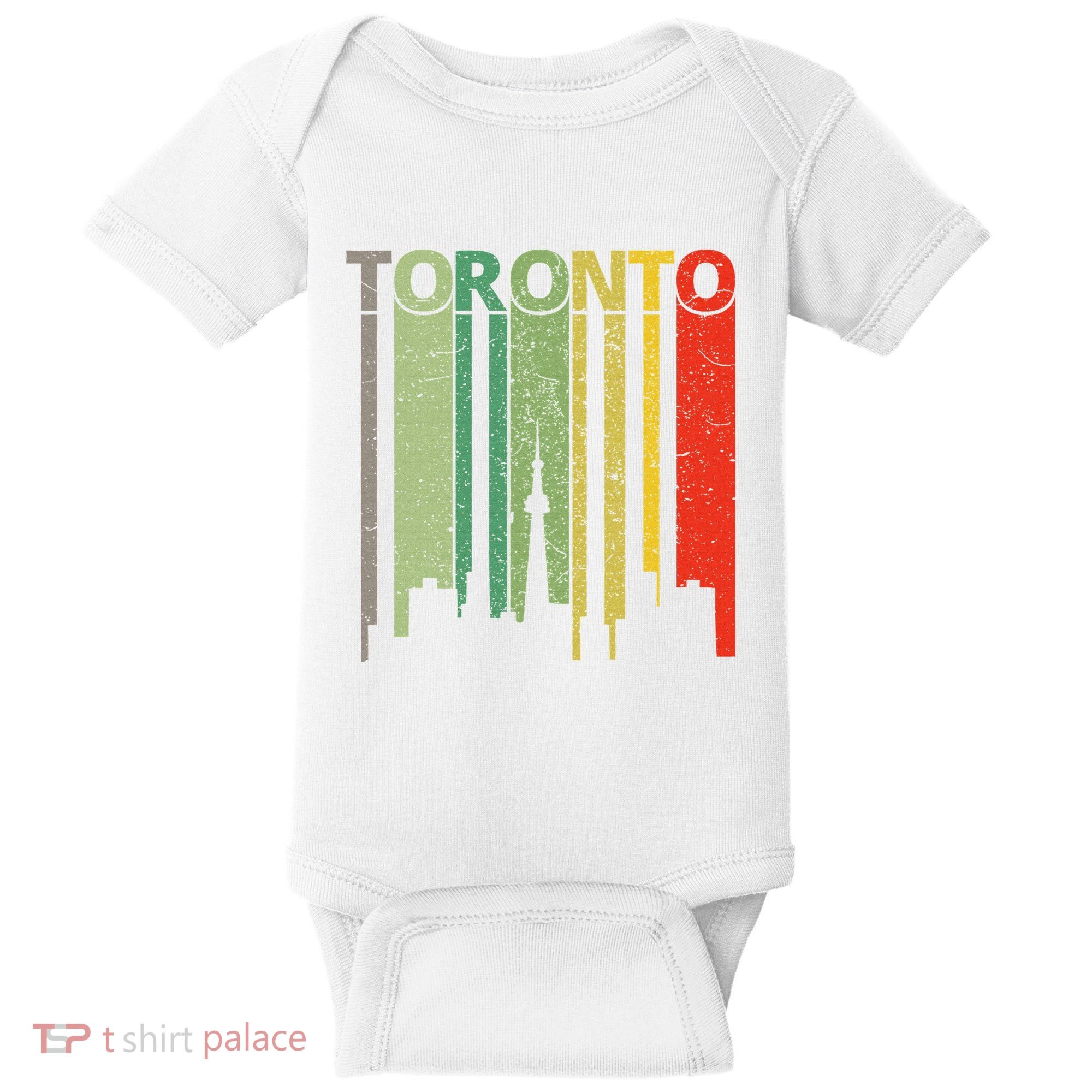 Toronto Skyline Retro Toronto Baby Bodysuit