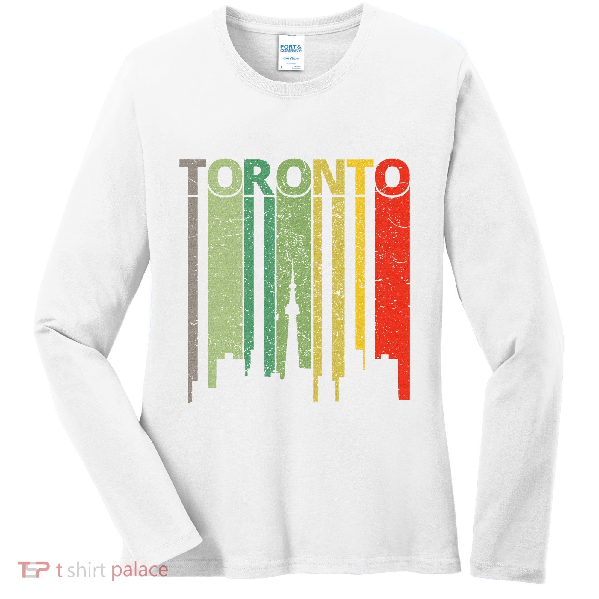 Toronto Skyline Retro Toronto Women's Long Sleeve Shirt