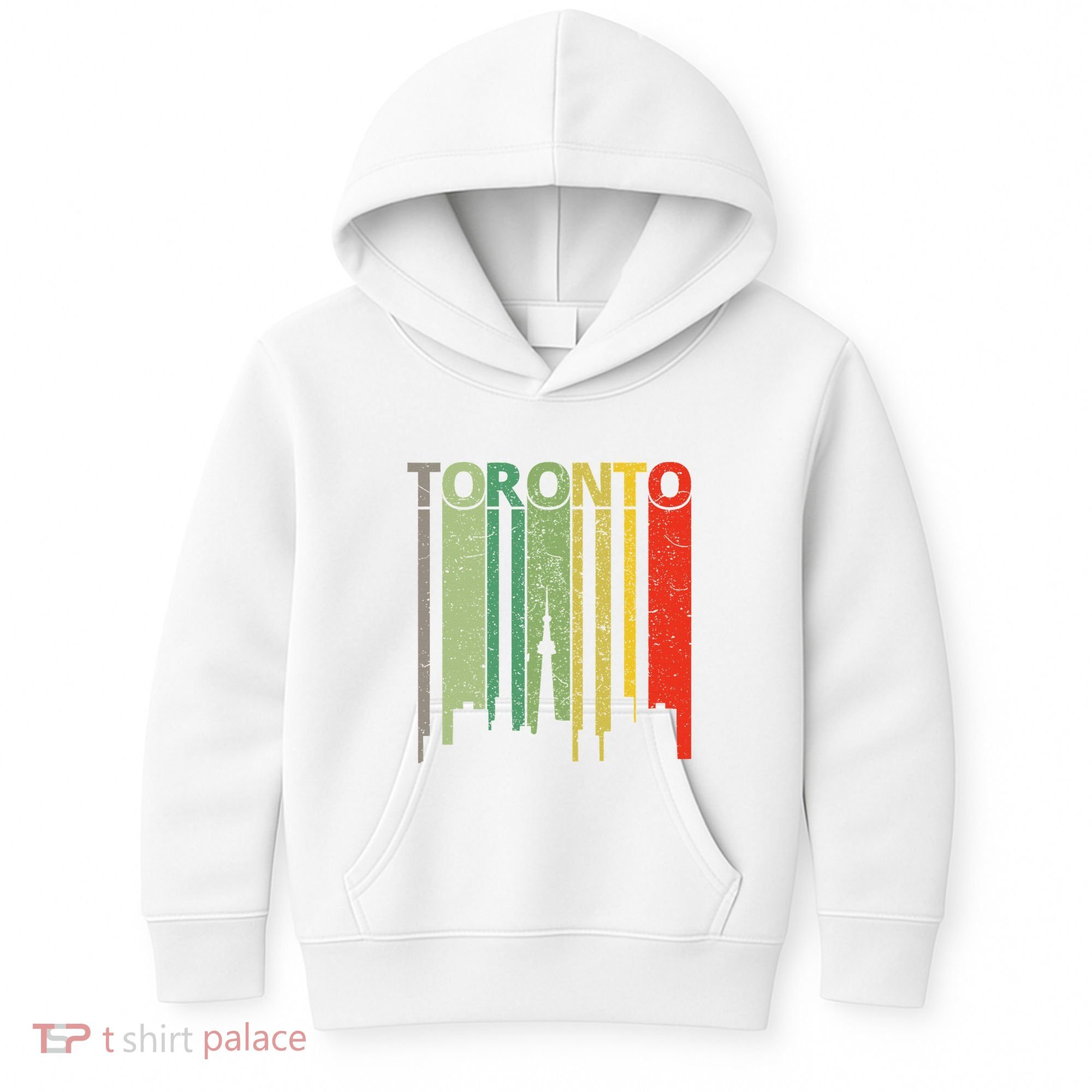 Toronto Skyline Retro Toronto Kids Hoodie