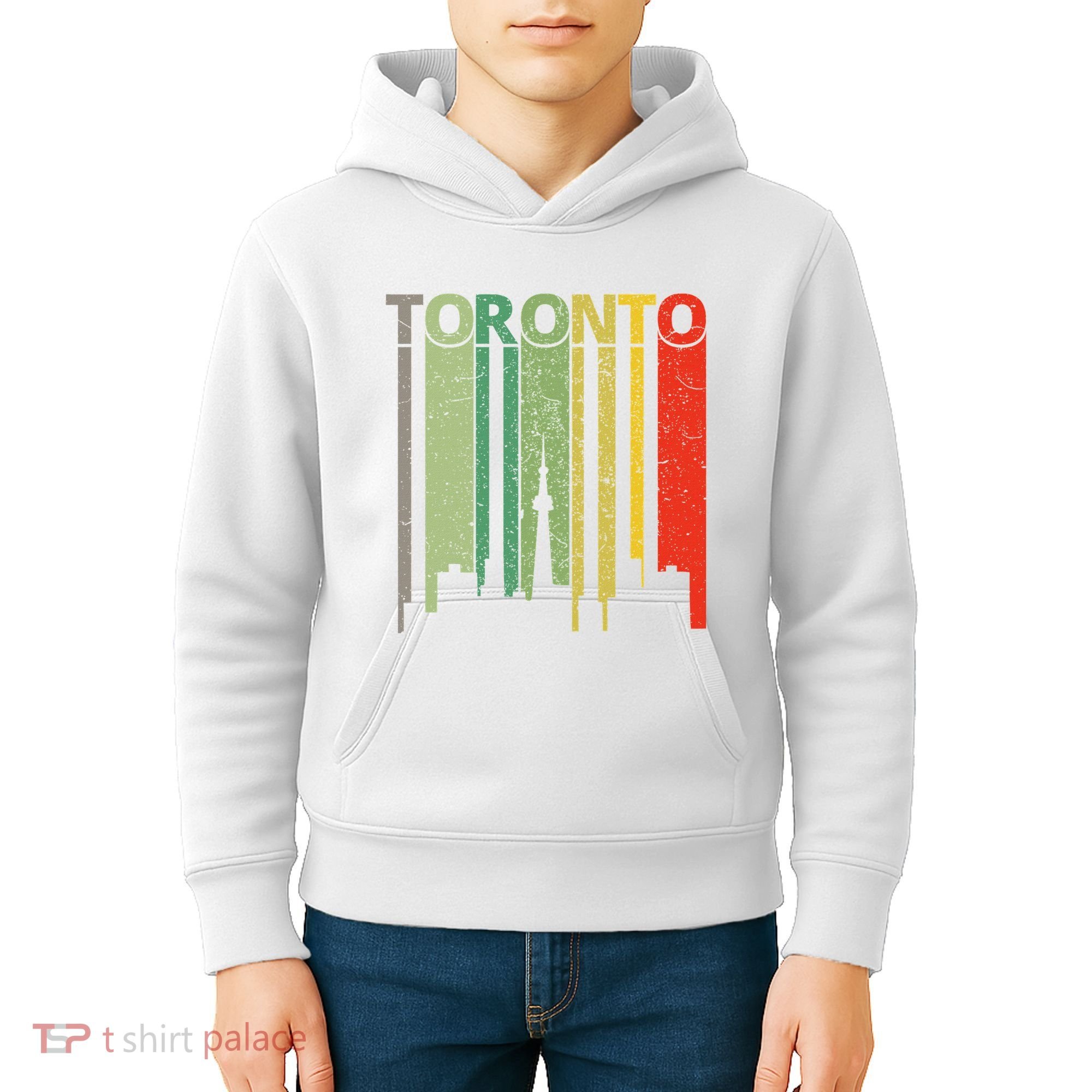 Toronto Skyline Retro Toronto Kids Hoodie
