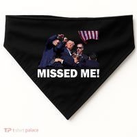 Trump Shot Rally Assassination Missed Me! USA-Made Doggie Bandana thumb 0