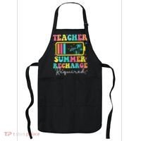 Teacher Summer Recharge Required Funny Motivational Teacher Apron thumb 0