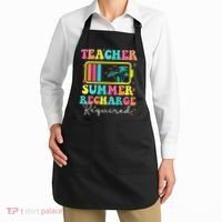 Teacher Summer Recharge Required Funny Motivational Teacher Apron thumb 2
