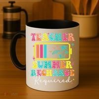Teacher Summer Recharge Required Funny Motivational Teacher Coffee Mug thumb 4