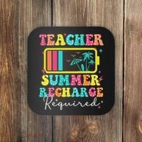 Teacher Summer Recharge Required Funny Motivational Teacher Coaster thumb 0