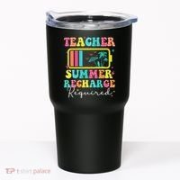 Teacher Summer Recharge Required Funny Motivational Teacher Tumbler thumb 0