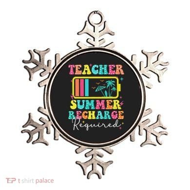 Teacher Summer Recharge Required Funny Motivational Teacher Ornament