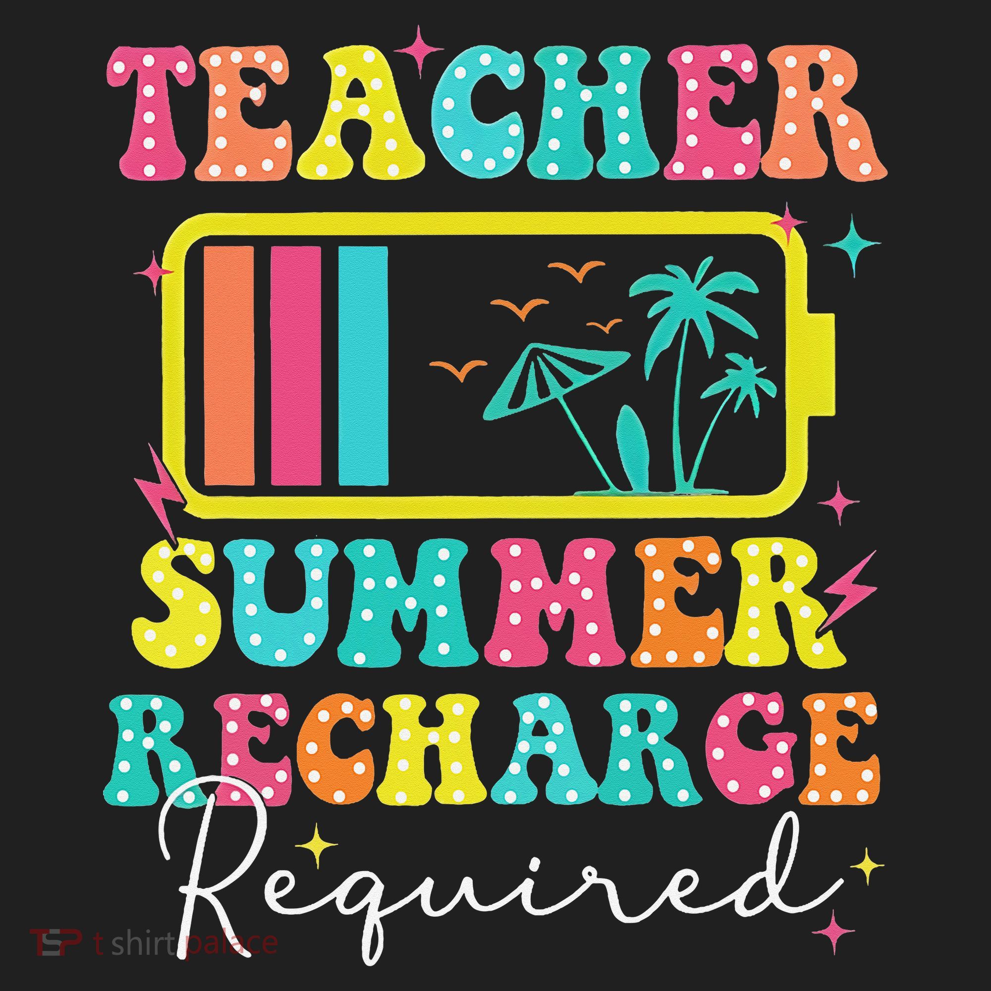 Teacher Summer Recharge Required Funny Motivational Teacher Hat