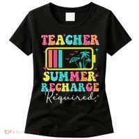 Teacher Summer Recharge Required Funny Motivational Teacher Women's T-Shirt thumb 0