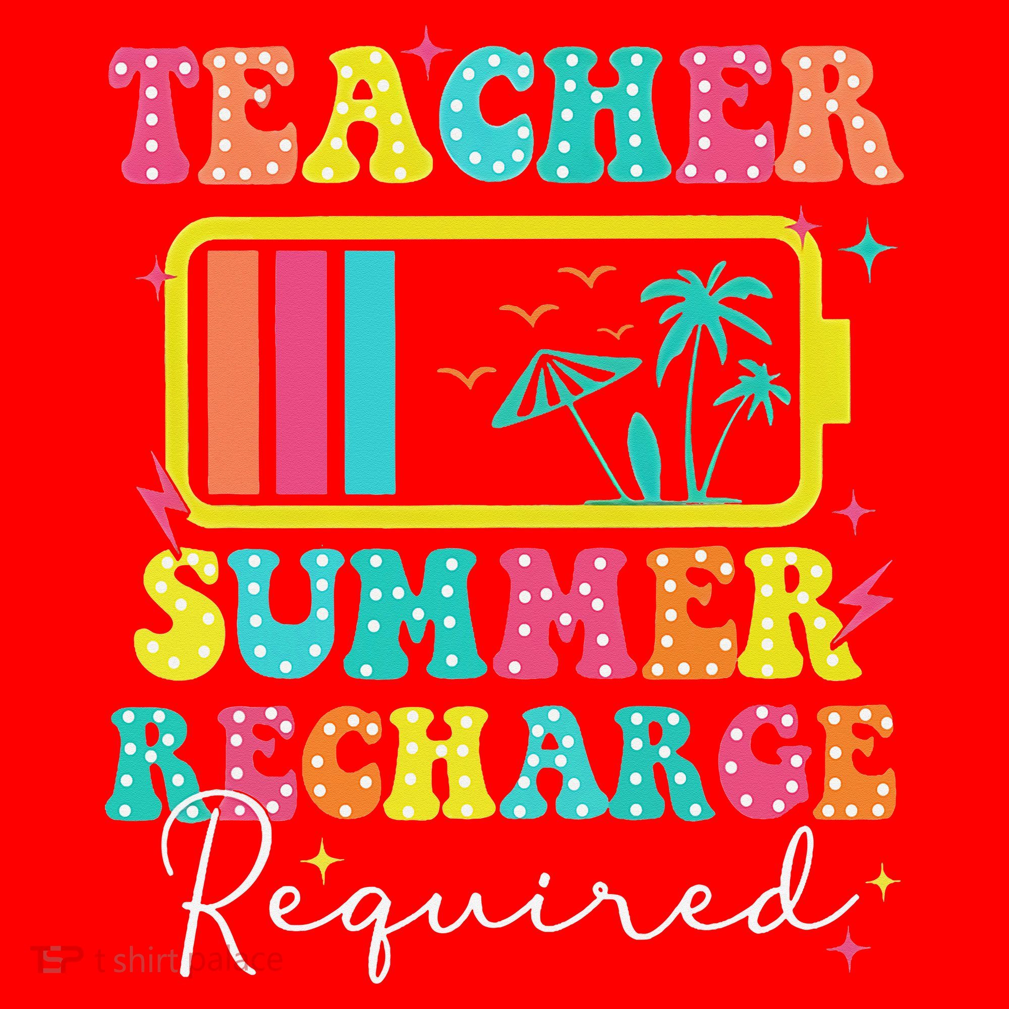 Teacher Summer Recharge Required Funny Motivational Teacher Santa Hat