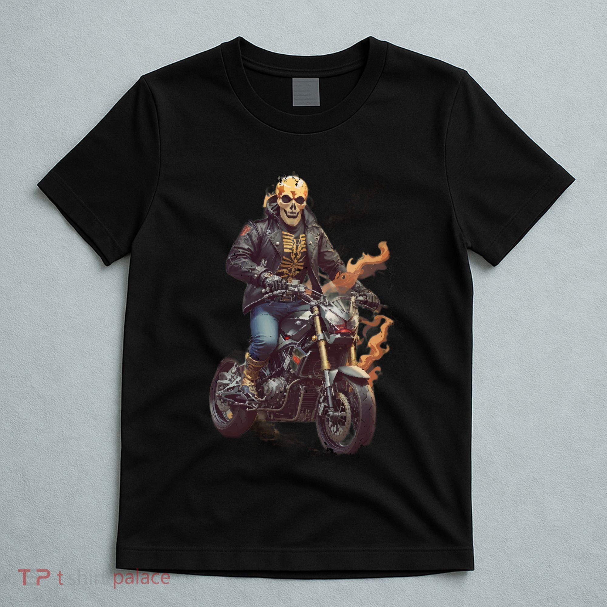 Trendy Skeleton Riding A Motorbike T-Shirt