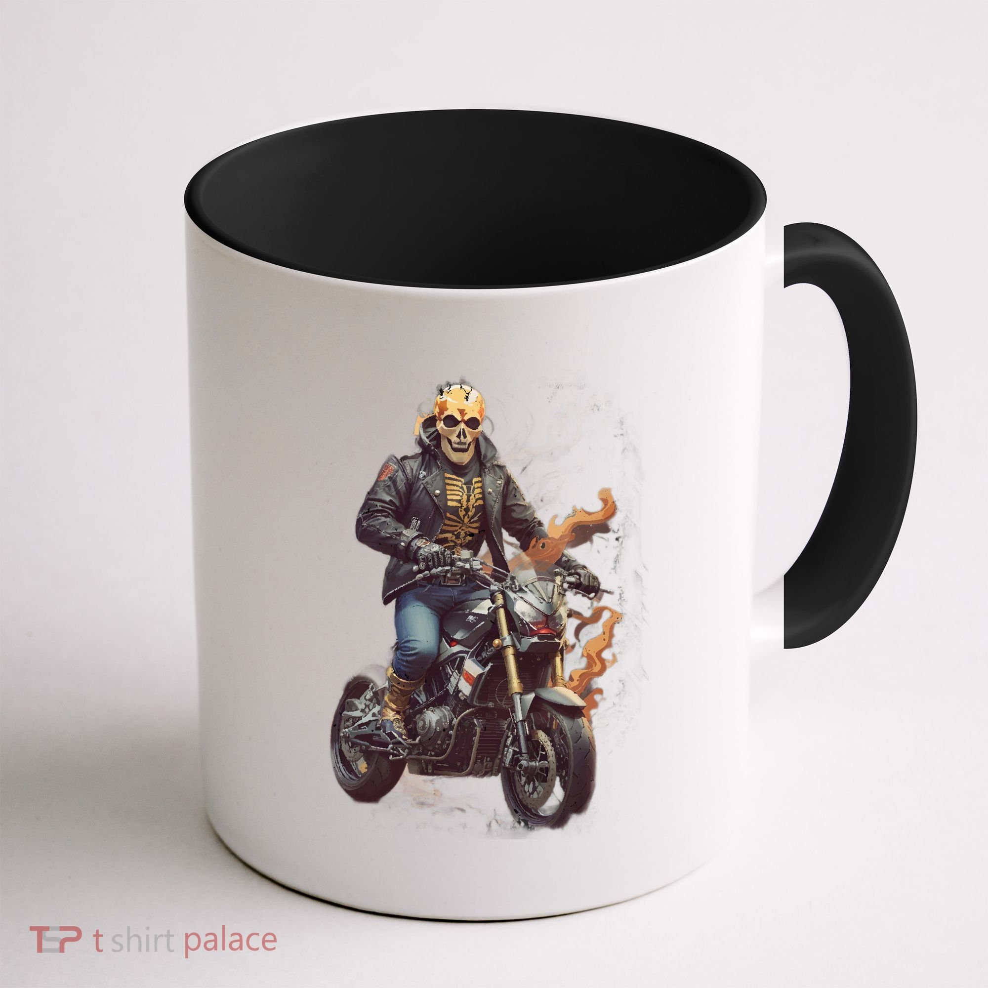 Trendy Skeleton Riding A Motorbike Coffee Mug