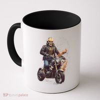 Trendy Skeleton Riding A Motorbike Coffee Mug thumb 0