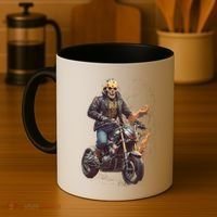 Trendy Skeleton Riding A Motorbike Coffee Mug thumb 4