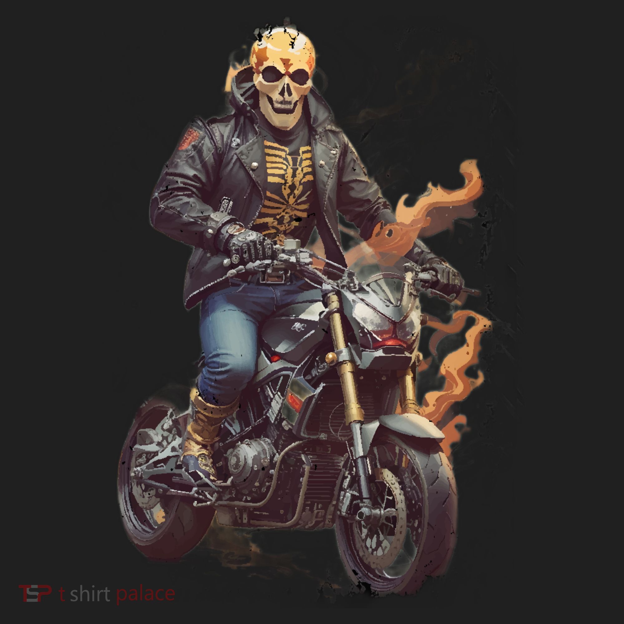 Trendy Skeleton Riding A Motorbike Beanie