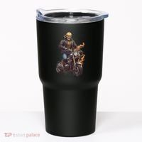 Trendy Skeleton Riding A Motorbike Tumbler thumb 0