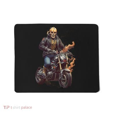 Trendy Skeleton Riding A Motorbike Mousepad