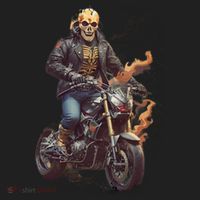 Trendy Skeleton Riding A Motorbike Hat thumb 2
