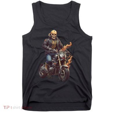 Trendy Skeleton Riding A Motorbike Tank Top