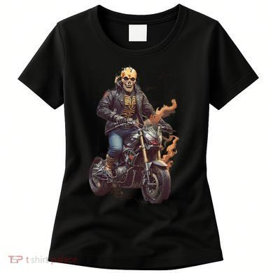 Trendy Skeleton Riding A Motorbike Women's T-Shirt