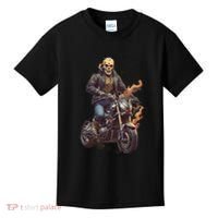 Trendy Skeleton Riding A Motorbike Kids T-Shirt thumb 0