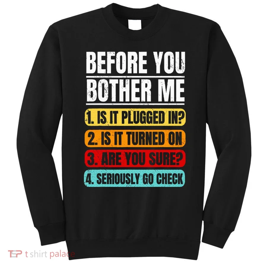 Tech Support Retro Vintage Help Desk IT Call Center Sweatshirt