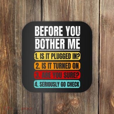 Tech Support Retro Vintage Help Desk IT Call Center Coaster
