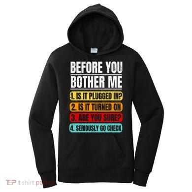 Tech Support Retro Vintage Help Desk IT Call Center Women's Hoodie
