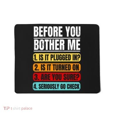 Tech Support Retro Vintage Help Desk IT Call Center Mousepad