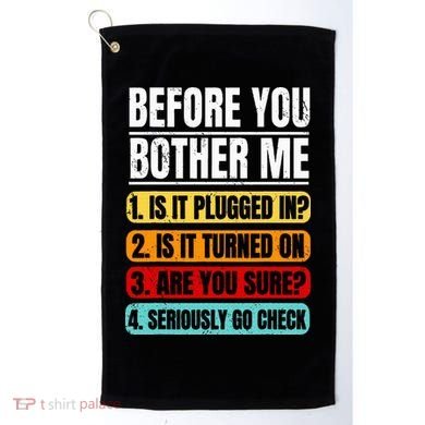 Tech Support Retro Vintage Help Desk IT Call Center Golf Towel