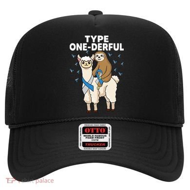 T1D sloth riding llama Type one derful Diabetes Awareness Hat