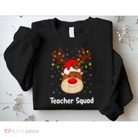 Teacher Squad Reindeer Sweatshirt thumb 2