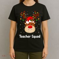Teacher Squad Reindeer T-Shirt thumb 4