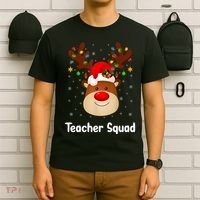 Teacher Squad Reindeer T-Shirt thumb 6