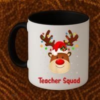 Teacher Squad Reindeer Coffee Mug thumb 2