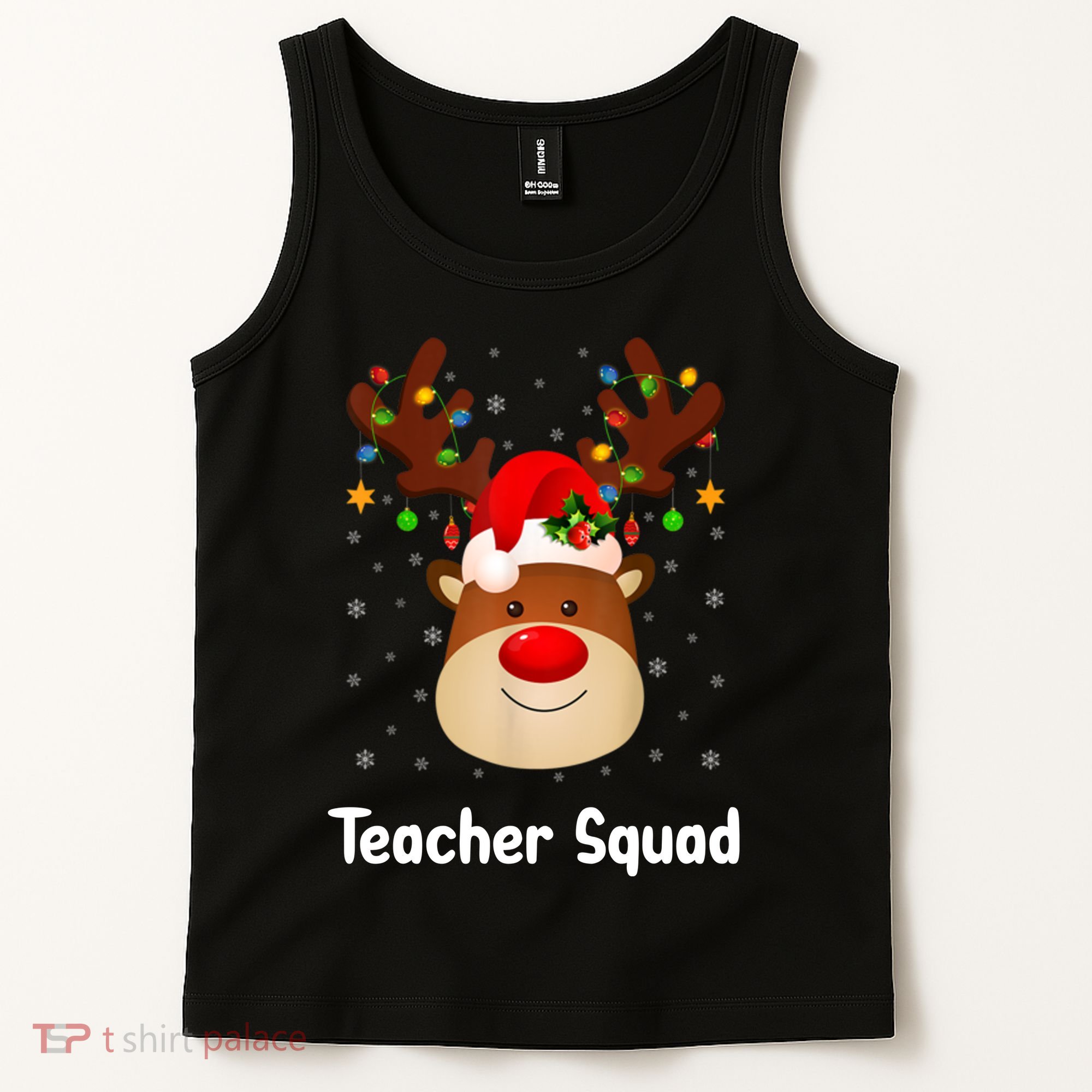 Teacher Squad Reindeer Tank Top