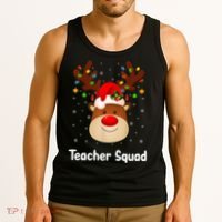 Teacher Squad Reindeer Tank Top thumb 3