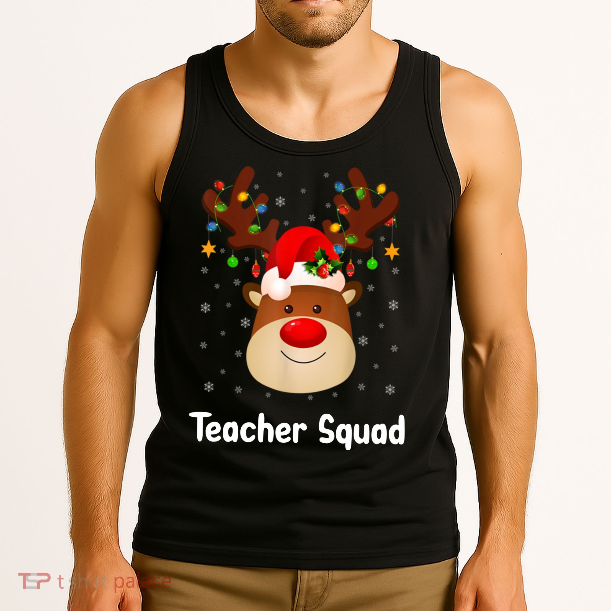 Teacher Squad Reindeer Tank Top