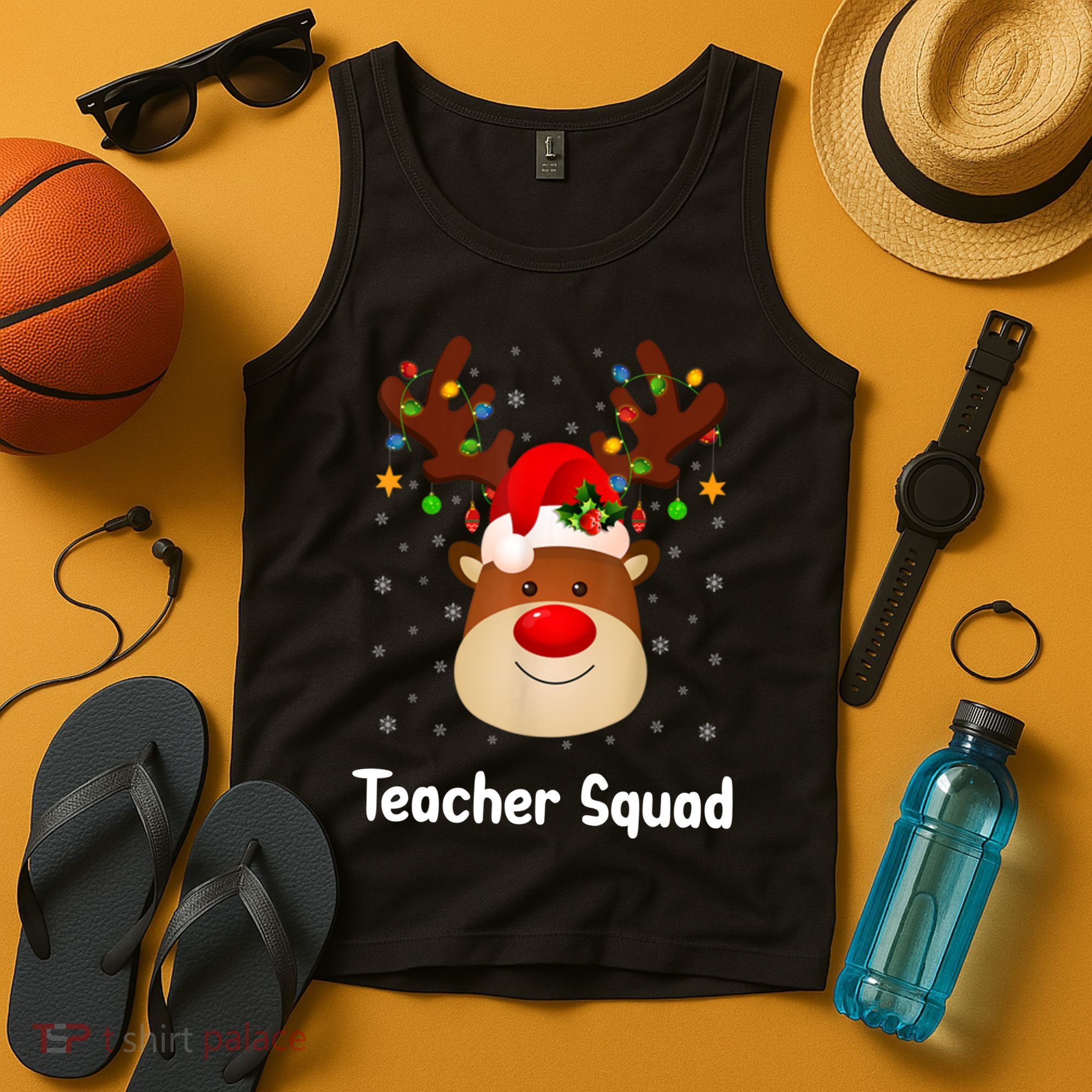 Teacher Squad Reindeer Tank Top
