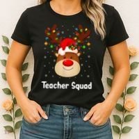 Teacher Squad Reindeer Women's T-Shirt thumb 2