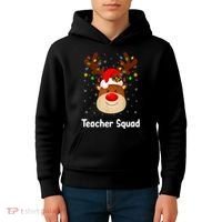 Teacher Squad Reindeer Kids Hoodie thumb 4