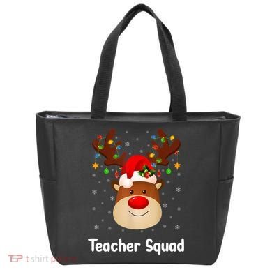 Teacher Squad Reindeer Tote Bag